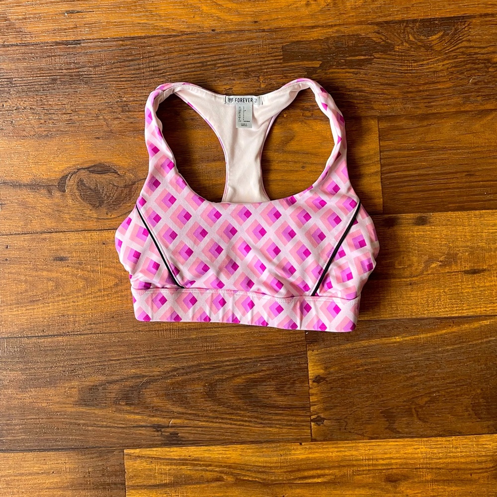 Forever 21 Pink and Purple Sports Bra